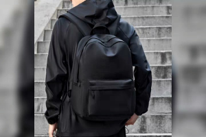 Backpack simple Fashion solid colour mens Business school Travel backpack