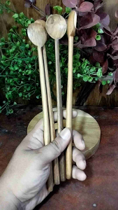 Sendok Jus minuman 25cm bahan kayu Jati terlaris Grosir murah