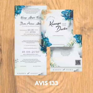 (Isi 100 pcs) Blangko Kertas Undangan Pernikahan AVIS 134 Harga Termurah Gratis File Setting