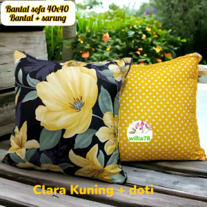 SARUNG / COVER BANTAL SOFA PAKAI RESLETING .UKURAN 40X40