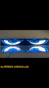 Animasi Mata Canter & Lampu Strobo Kaca Depan Viral