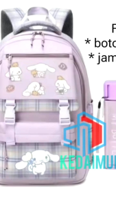 Tas ransel anak perempuan model cinamoroll gratis jam tangan botol minum tas sekolah backpack anak SD SMP tas ransel