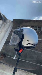 Helm Bogo Retro Classic JPN Silver Metalik