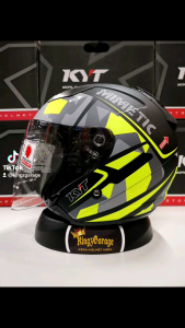 KYT Helmet Hellcat Mimetic Matt Yellow