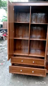 Lemari Pakaian 2 Pintu Kqyu Jati /trinityjayafurniture