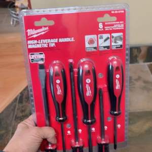 Milwaukee Phillips/Slotted Hex Drive Screwdriver Set with Tri-Lobe Handle (6-Piece)