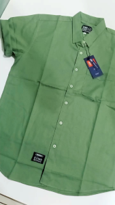 Kemeja Lengan Pendek Polos Krah Bulat Model Terbaru