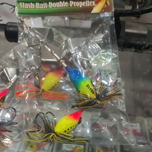 Bless Lure slash bait slether sleter double propeller propeler double hook