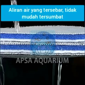 Media Busa/kapas/Filter 8D / 8 Lapis ukuran 11x30cm dan 30x40cm Isi 2 Pcs bukan 1 Pc Kandila/Amara honeycomb premium kuat dan tahan lama untuk Aquarium aquascape kolam