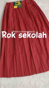 Seragam Sekolah Rok Panjang Full Rempel Plisket SD MI Bahan Drill Berkualitas Super
