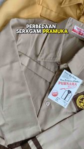Baju Pramuka Seragam Sekolah SD Siaga Panjang SD Coklat Susu & Kuning Bahan Oxford Super
