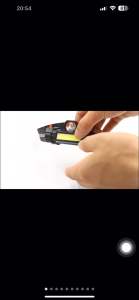 Đèn pin đội đầu mini siêu sáng pha xa và gần (kèm pin và dây sạc USB)  Đèn pin đội đâu mini có nam châm