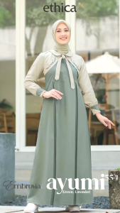 GAMIS DAILY AYUMI 554 GREEN DAN LAVENDER BY ETHICA NEWW 2025 ORIGlNAL
