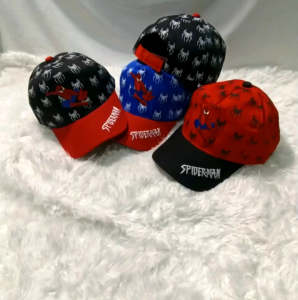 r2f. TOPI ANAK LAKI-LAKI KARAKTER SPIDERMAN KEREN GAUL LUCU USIA 4 SAMPAI 12 TAHUN VELCRO