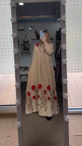 PROMO HARGA UNTUK 3 METER KAIN CRINKLE BUNGA BORDIR PREMIUM by iem4textile