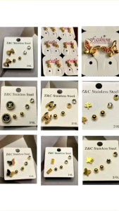 FASHION EARRINGS 3IN1(10PAIR)SET