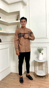 Baju Atasan Kemeja Koko Pria Lengan Panjang Model Zolied Toyobo Premium Tebal Berserat Adem & Nyaman