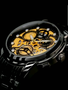 VA VA VOOM VA-2451 Fashion Design Jam Tangan Stainless Steel Waterproof Luminous Calendar Quartz Watches