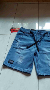 Celana pendek sobek pria bahan tebal non stretch