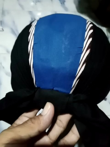 blangkon sunan hitam biru batik sliwir