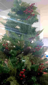 Christmas Tree With PineCone And berries.