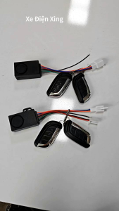 Bộ khóa chống trộm xe đạp điệnxe máy điện có 4 nútdụng nguồn điện 36v48v60v72vkèm 2 remote điều khiển từ xaphụ tùng phụ kiện xe điện