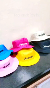 Topi Anak Rimba Topi Rimba anak Free Bordir Nama