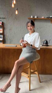 เสื้อคอปก แขนสั้น Over size