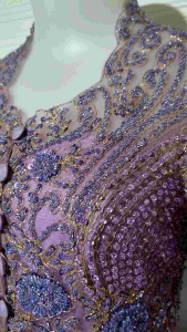 set kebaya wisuda kebaya lilac + rok songket plisket