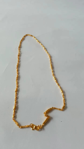 KALUNG RANTAI BAMBU TITANIUM ANTI KARAT GOLD DEWASA