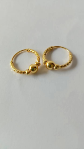 ANTING WANITA BULAT GIPSY EMAS DEWASA