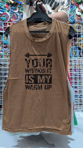 5pcs Muscle tees Cotton For men Freesize Fit to XL Menswear Top Round Neck Smooth and Comfy