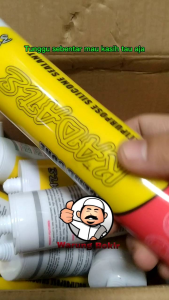 Lem kaca silicone sealen isi 300 ml warna hitam putih clear