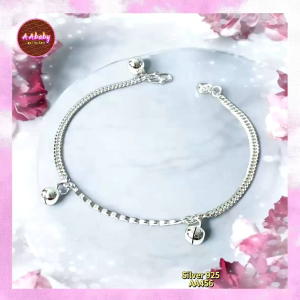 🌈AAbaby Galleries AA456 Original Baby 925 Silver Anklet Bracelet Smile 微笑 Rantai Kaki/Tangan/Gelang Bayi