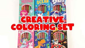KeyBaby Painted Creative Set / Puffy Scene Sticker / Coloring Pages / watercolor markers