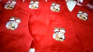 Topi Chef Anak dan Apron sablon chef junior gratis Bordir Nama