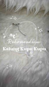 Nova Butterfly Korean Choker Necklace Kalung Kupu Kupu Liontin Korea Mutiara Beads Manik Manik
