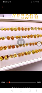 Exquisite 916 Plated Gold Flower Earring Crown Needle Ear Studs