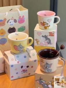 Ly Sứ Uống Nước Có Quai In Hoạt Hình Tom và Jerry Dễ Thương- Ly Phong Cách Mới Mèo Và Chuột Cao Cấp [Chính Hãng Disney]