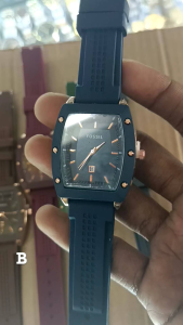 Jam Tangan Wanita Elegan Mewah Korea FSLG8027 Fashion Tali Rubber Tanggal Aktif Bakureh Watch