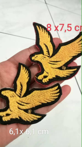 patch full bordir rajawali emas aksesoris fashion