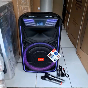 ASATRON TWILIGHT 15 INCH SPEAKER PORTABLE MEETING BLUETOOTH KARAOKE INCLUDE MIC WIRELESS 2 PCS - TWS - 100% ORI