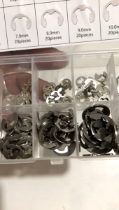 200Pcs Snapring Type E/Snap Ring Type E/Circlip Kip Pengunci Snapring Retaining Ring E Type