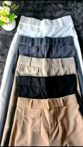 Oro Pants High Waist Loose Trouser For Women–Anti Wrinkle Premium Knit Celana Kulot