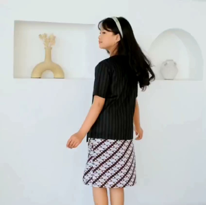 SET KEBAYA LURIK ANAK S M L XL XXL PENDEK ABINAYA