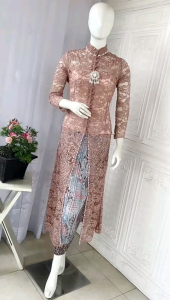 Atasan Kebaya Pesta Brukat Full Payet Free Longtorso