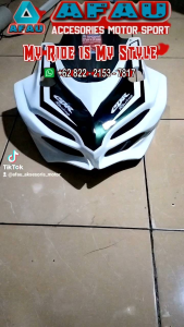 Cover Headlamp Putih List Hitam Honda All New CBR150R K45G K45R Tahun 2016 Sampai 2020 Model All New CBR 250 RR