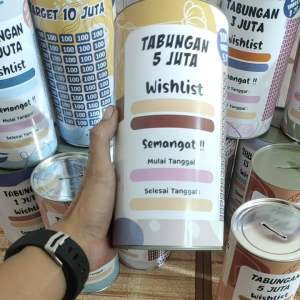 Celengan target jumbo 5 JT free spidol buka tutup atau permanen