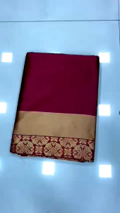 MK1256 SAREE / READY MADE FABRIC : SOFT LICHI SILK CLOTH