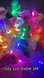 Dây đèn led sợi quang hình cánh bướm ngũ sắc 5M 20 Bướm